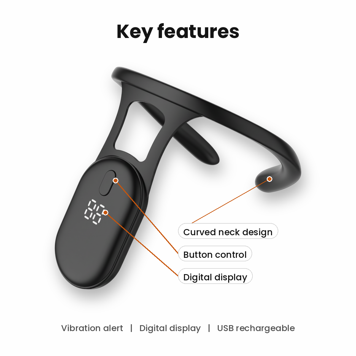 Neck Posture Reminder – Compact Wearable Device for Everyday Use
